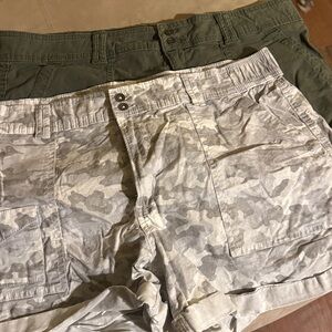 Camouflage and Olive Green Shorts Set